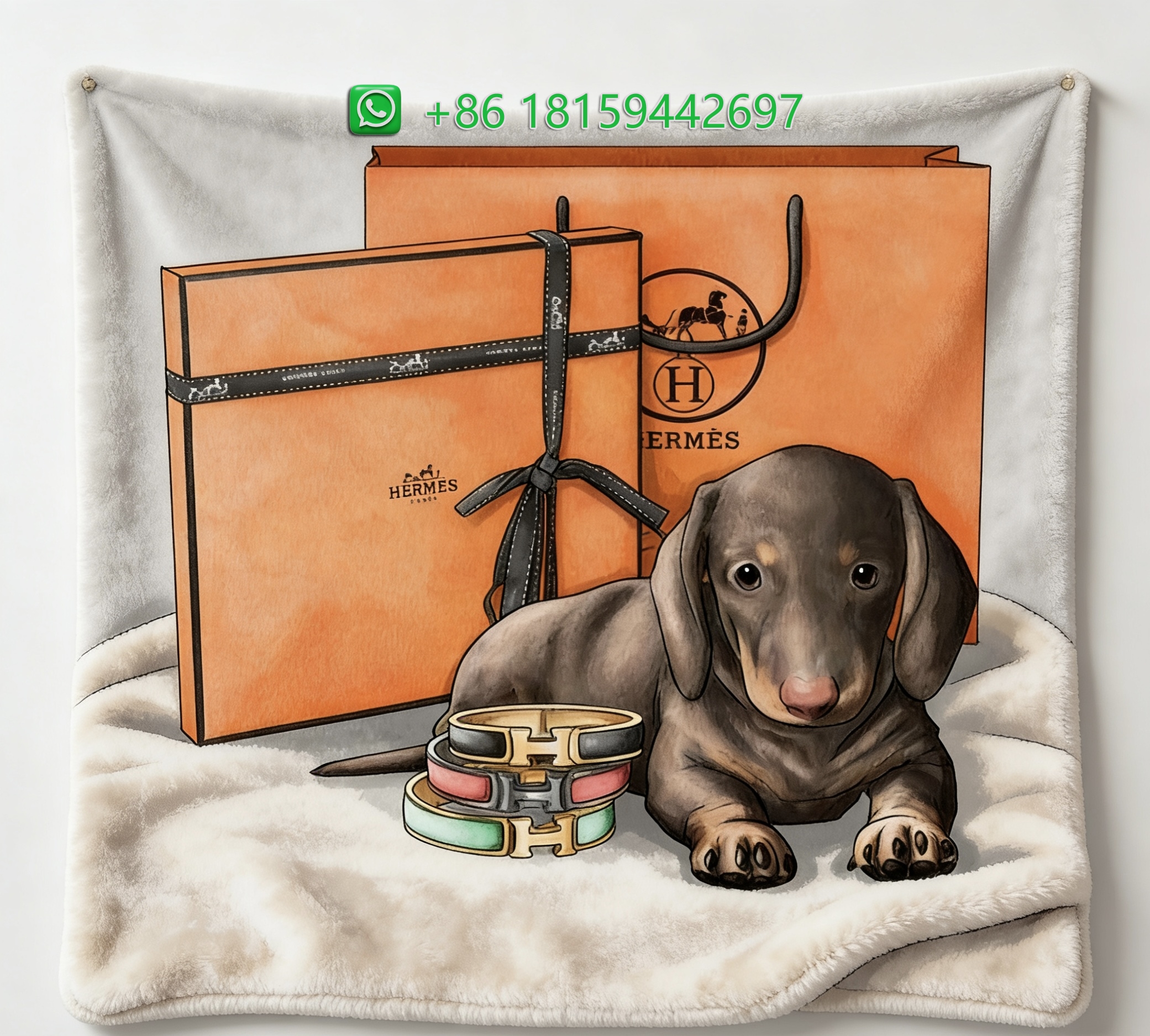 Hermes Throw Blankets